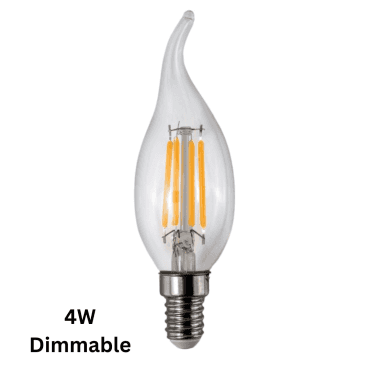 4W E14 Bent Tip Candle Dimmble Bulb