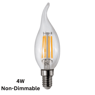 4W E14 Non Dimmable Bent Tip Candle