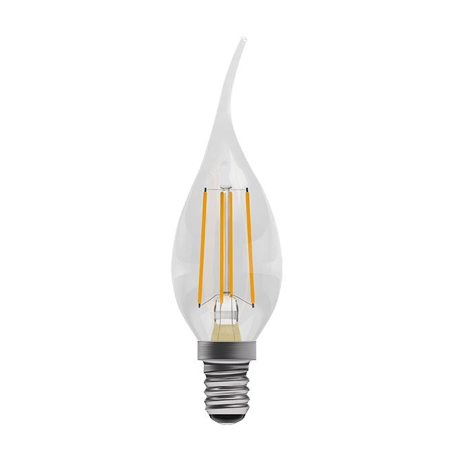 4W LED Warm White Dimmable Bent Tip Candle SES/E14