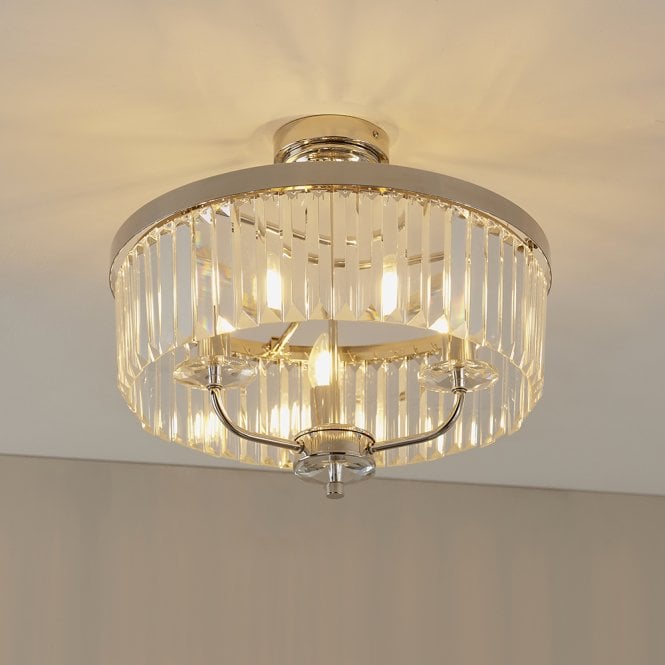 Aspire Lighting Carol 3 Light Semi-Flush