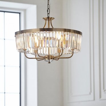 Carol 6 Light Antique Brass