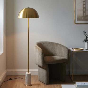 Emily Aged Brass Floor Lamp