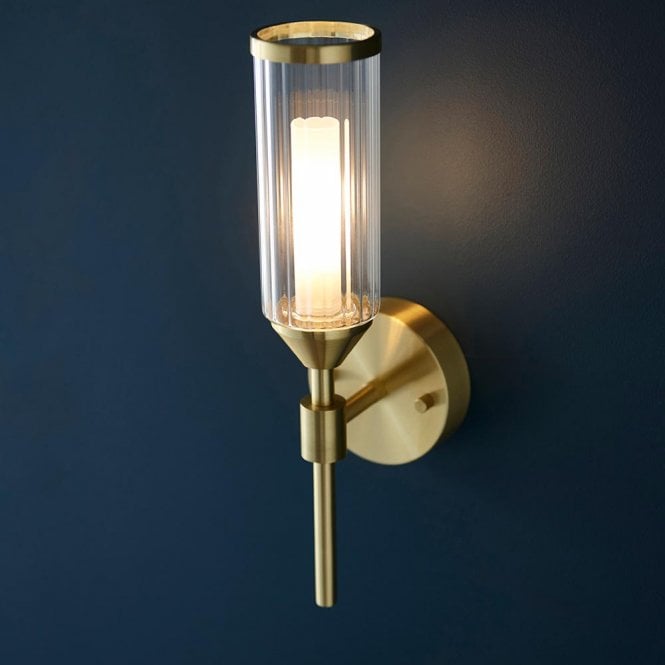 Aspire Lighting Sally Satin Brass Single Wall Light