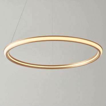 Satin Gold LED Ring Pendant