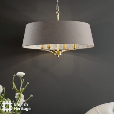 Birch Brass & Taupe Pendant