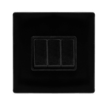 Black 3 Gang 2 Way Switch