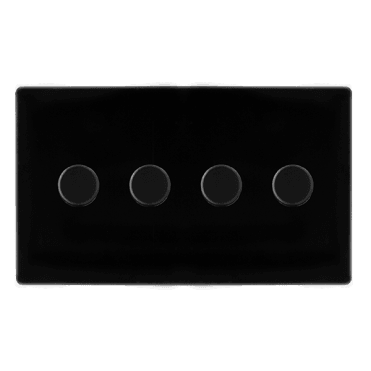 Black 4 Gang 2 Way Dimmer Switch