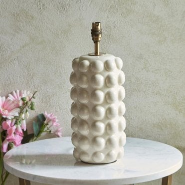 Bobble Ceramic White Table Lamp Base Only
