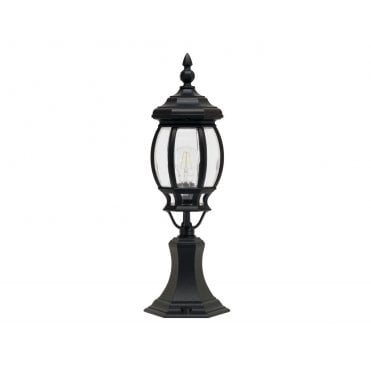 Boston 6 Round Panel E27 Post /Pillar Top Lantern