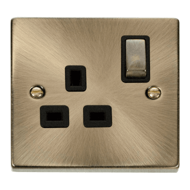 Antique Brass 1 Gang Socket