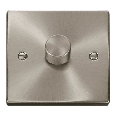Satin Chrome 1 Gang 2 Way Dimmer Switch