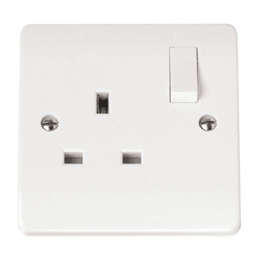 White 1 Gang Socket