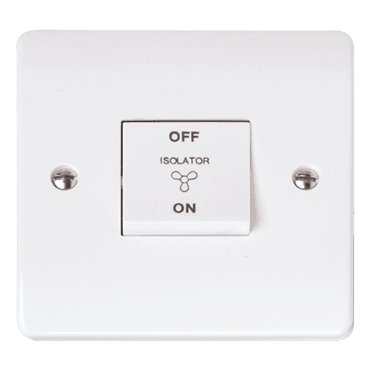 White 3 Pole Fan Isolation Switch