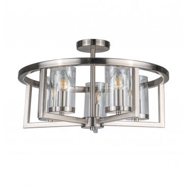 Costello Satin Chrome Semi Flush