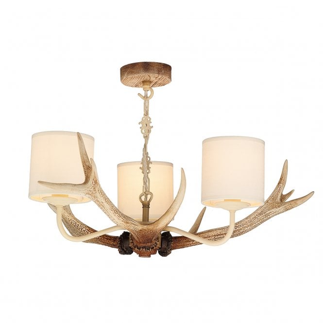 David Hunt Lighting Antler 3 Light Pendant 