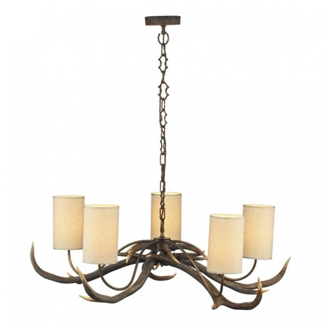 David Hunt Lighting Antler 5 Light Pendant 