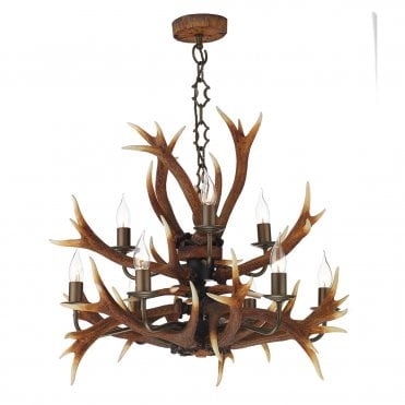 Antler 9 Light Pendant 