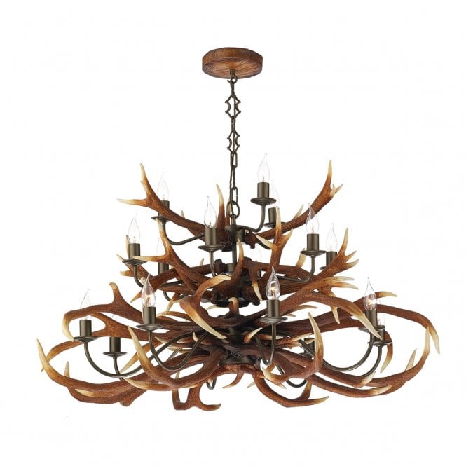 David Hunt Lighting Antler Emperor 17 Light Pendant