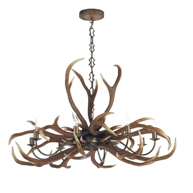 David Hunt Lighting Antler Emperor 8 Light Pendant 
