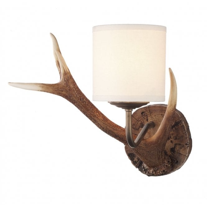 David Hunt Lighting Antler Wall Light w/ Shade