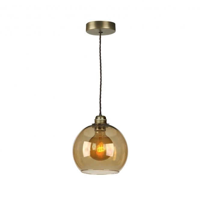 David Hunt Lighting Apollo Single Pendant Antique Brass