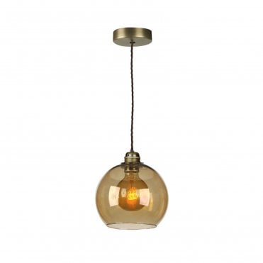 Apollo Single Pendant Antique Brass