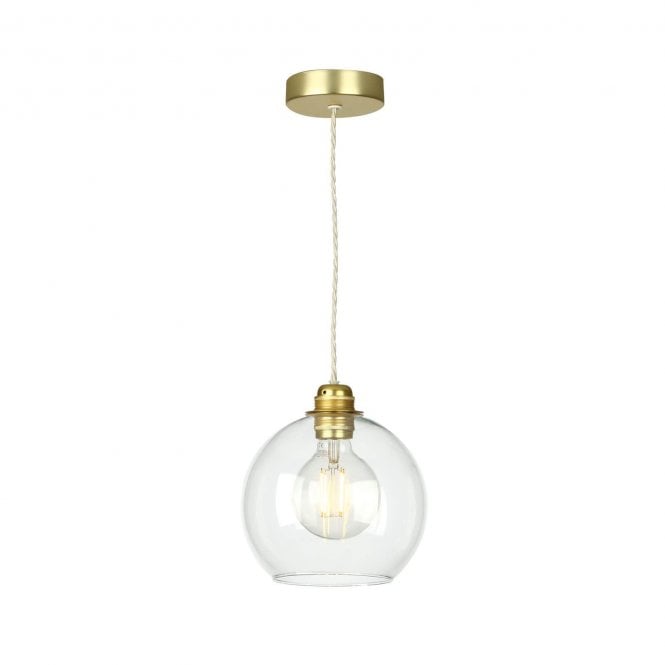David Hunt Lighting Apollo Single Pendant Butter Brass