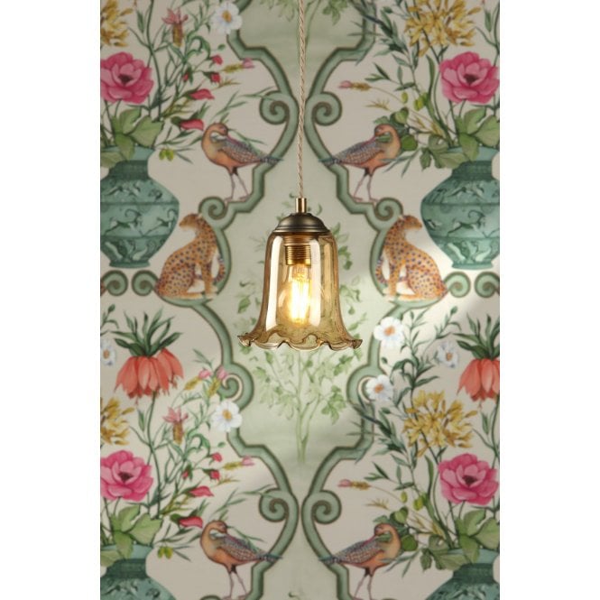 David Hunt Lighting Ebba Antique Brass Single Pendant