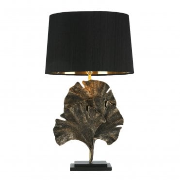 Gingko Table Lamp Cream Gold Base Only 