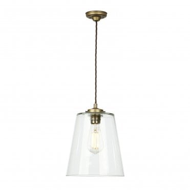 Ibsley Single Pendant Aged Brass