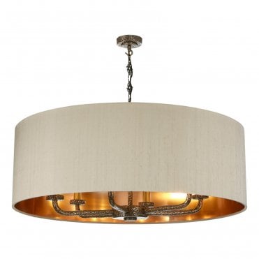 Sloane 6 Light C/W Bespoke Drum Shade