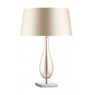 Dior Amber Glass Table Lamp with Shade