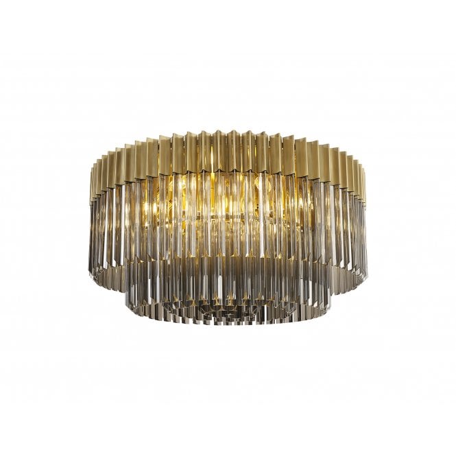 Donard Brass 12 Light Flush Fitting