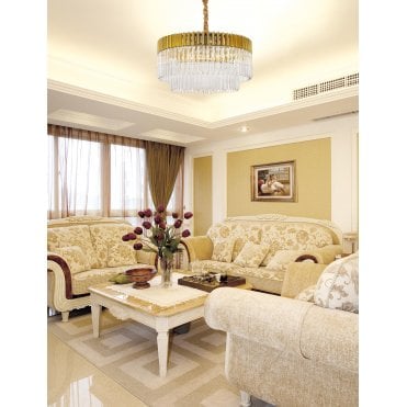 Donard Brass 12 Light Pendant