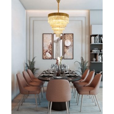 Donard Brass 19 Light Tiered Chandelier