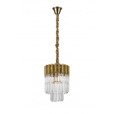 Donard Brass 4 Light Pendant
