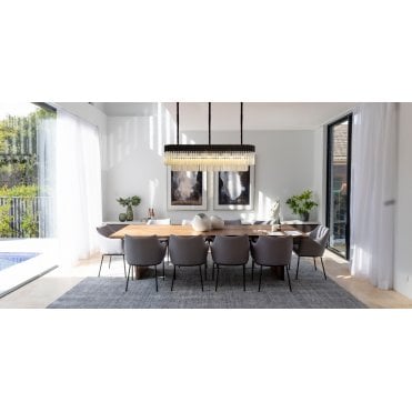 Donard Matt Black 7 Light Bar Pendant