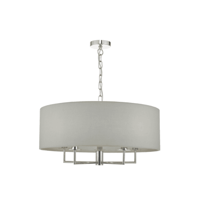 där lighting Jamelia Pendant Polished Chrome & Grey