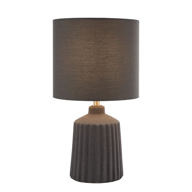 där lighting Chloris Grey Table Lamp C/W Shade