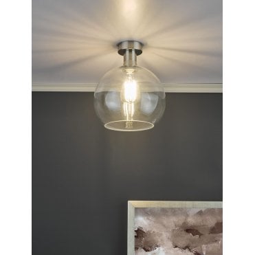 Emerson Antique Chrome Semi Flush