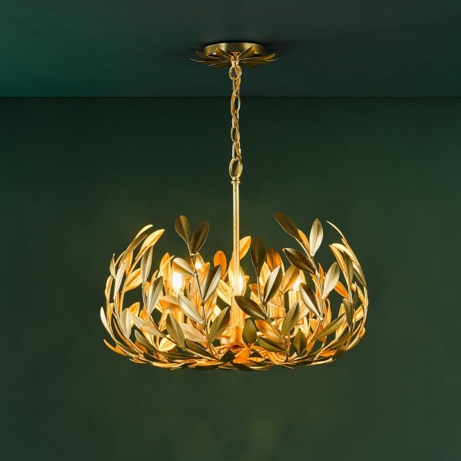 där lighting Ercilla Gold Leaf Pendant