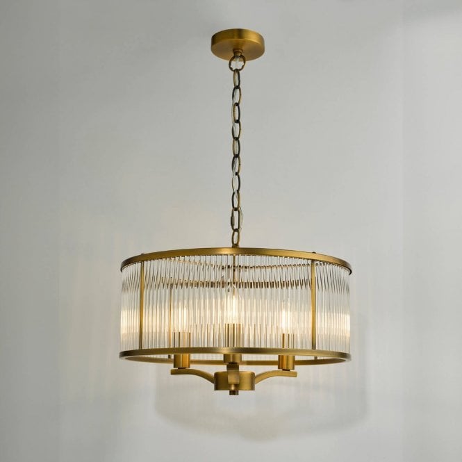 där lighting Evelyn 3 Light Bronze Pendant