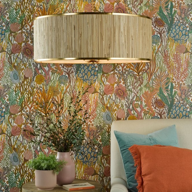 där lighting Fenella 8 Light Gold Pendant