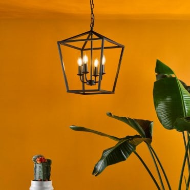 Fionn 4 Light Black Pendant