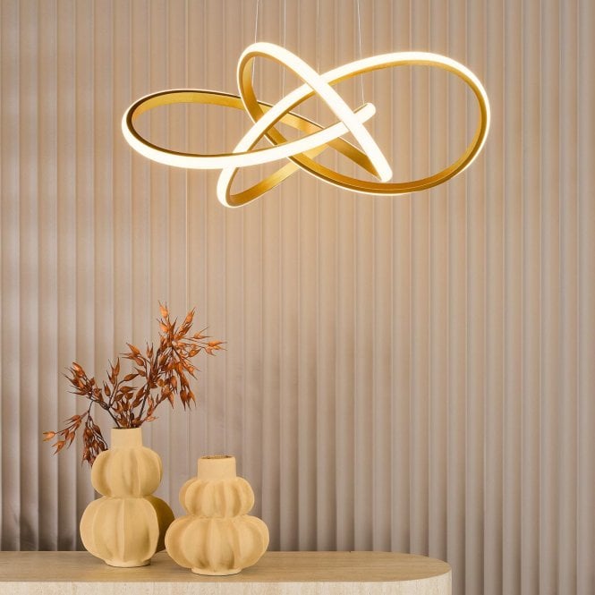 där lighting Fusion Satin Gold LED Pendant