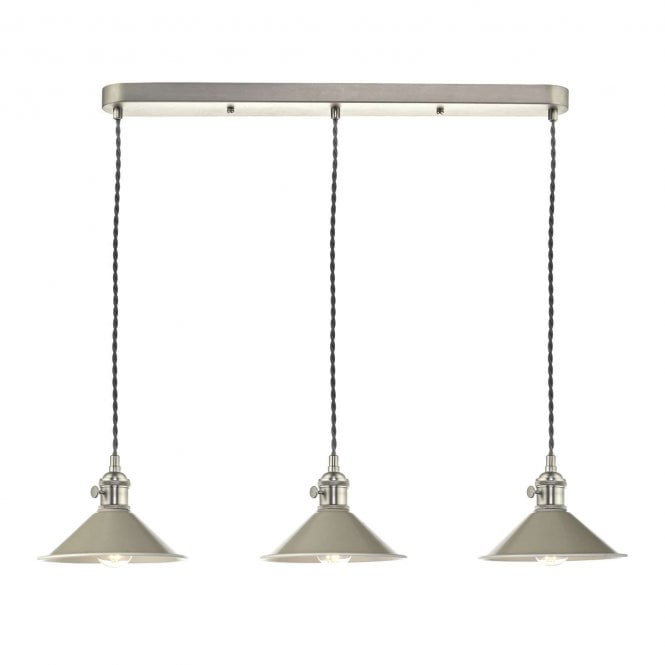 där lighting Hadano 3 Light Bar Antique Chrome Fitting