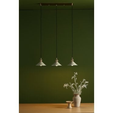 Hadano 3 Light Bar Natural Brass Fitting