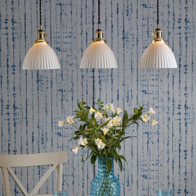 där lighting Hadano 3 Light Ceramic Brass Bar
