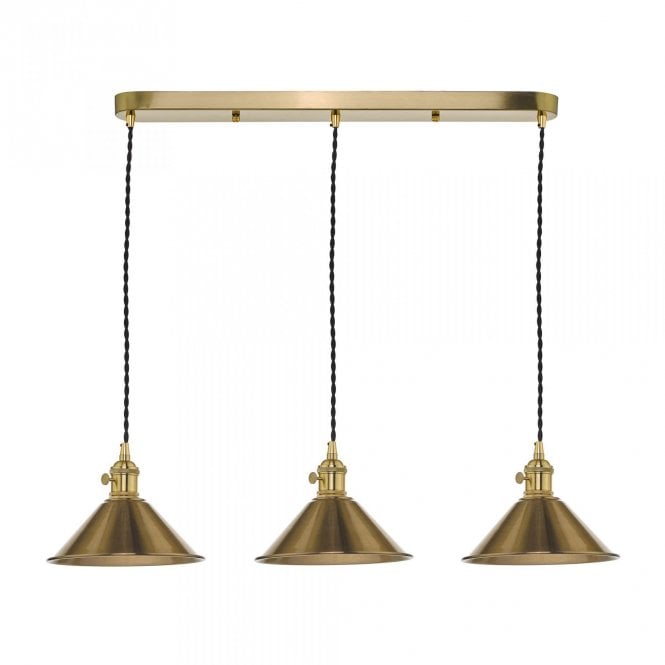 där lighting Hadano Brass Bar Pendant