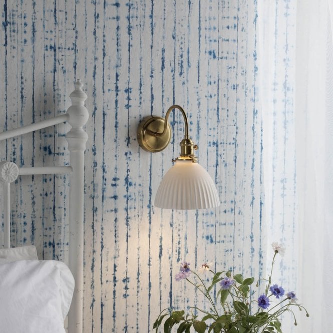 där lighting Hadano Brass Ceramic Wall Light